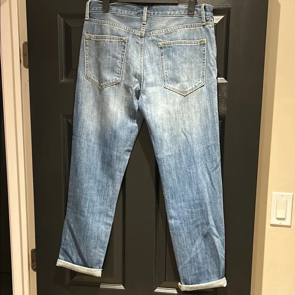 GAP Blue Boyfriend Jeans Distressed Casual - Picture 6 of 6